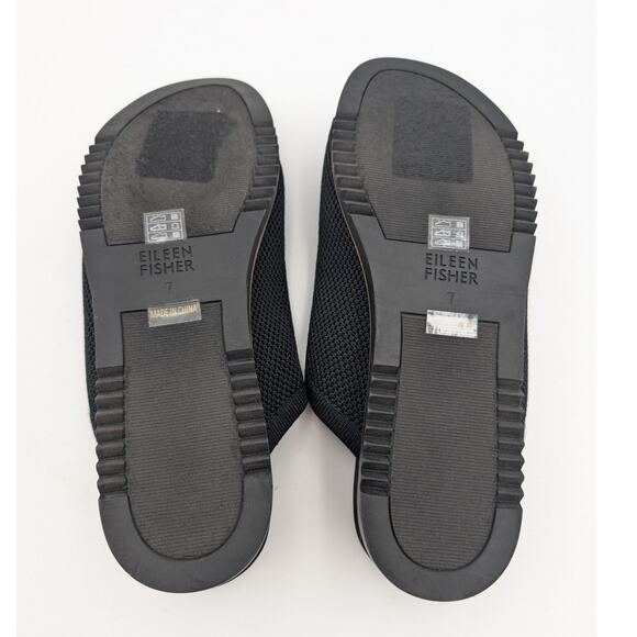 Eileen Fisher Kori Stretch Knit Slide Sandals Women's Black Size US7 EU38 - Picture 8 of 11